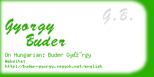 gyorgy buder business card
